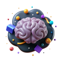 magnificent abstract Simple Brain Icon with Transparent Background exclusive png