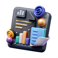 impressive creative Financial Statement Icon with Data Tables Cutout png