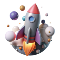 wonderful modern Space Rocket Launch Side View Transparent Cutout premium png