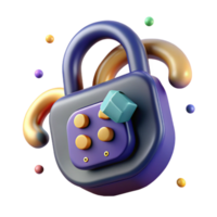 stunning minimalist Digital Lock with Rotating Numbers Isolated Element high resolution png