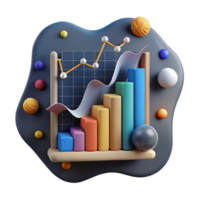 serene contemporary Data Graph Showing Exponential Growth Transparent high quality png