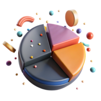 beautiful classic Pie Chart Showing Market Share Distribution Cutout high resolution png