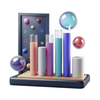 dramatic minimalist Medical Research Graph Bar Chart Transparent Background authentic png
