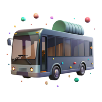 extraordinary artistic Modern Bus Side View Transparent Background high resolution png