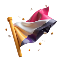 impressive traditional Torn Flag Waving Wind Isolated high resolution png