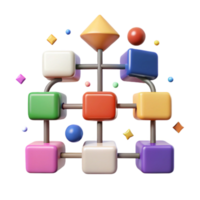 wonderful contemporary Decision Tree Diagram with Multiple Branches Multicolored Transparent Background detailed png