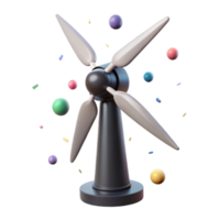 wonderful classic Wind Turbine Silhouette Representing Renewable Energy Transparent Background authentic png