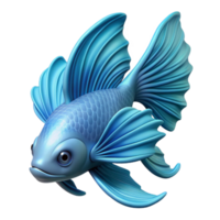 spectacular joyful modern Hyper-specific, isolated cutout of a concept art style Siamese fighting fish, fins fully extended with Transparent Background fine detail png
