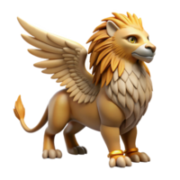 serene coastal Griffin, eagle-lion hybrid with Transparent Background authentic png
