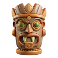 sumptuous signature Isolated cutout of a hyper-specific tribal totem, ultra-detailed, concept art style, made of carved wood with Transparent Background png