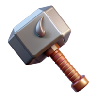 pristine acclaimed Thor's Hammer, Mjolnir, with Transparent Background png