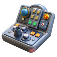 radiant elegant Spaceship control panel with buttons, levers, and displays with Transparent Background detailed png