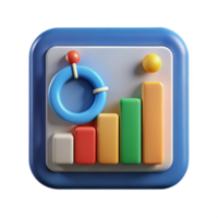 spectacular inspired Big data analytics chart icon with Transparent Background png