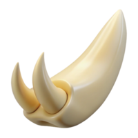 signature elegant Hyper-specific, isolated cutout of a single, dragon tooth, ivory, serrated edge with Transparent Background handcrafted png
