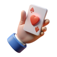 sumptuous romantic rustic Hyper-specific professional render of a single human hand holding a playing card Isolated cutout with Transparent Background high resolution png