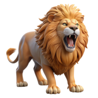 spectacular baroque Photorealistic, ultra-detailed professional render of a roaring lion with a flowing mane Isolated cutout with Transparent Background original png