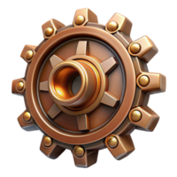 rare mid-century Hyper-specific, ultra-detailed, concept art of a futuristic, golden key with intricate engravings Isolated cutout with Transparent Background professional png