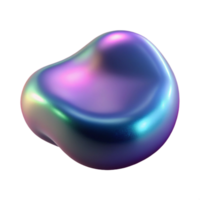 stunning baroque Photorealistic ultra-detailed isolated cutout of a single iridescent morphing amorphous blob, hyper-specific, professional render with Transparent Background original png