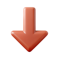 breathtaking artistic Arrow down icon. Straight downward arrow. Single-weight stroke with Scalable Design. flawless png