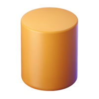 dynamic dazzling Orthographic projection of a cylinder. Crisp edges, flat color, symmetrical with Scalable Design. authentic png