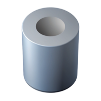 enchanting signature Scalable isometric cylinder with single-weight stroke and a gray surface with Scalable Design. png