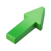 beautiful notable Flat color isometric arrow with clean lines and a green direction with Scalable Design. png