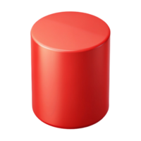 energetic radiant Geometric cylinder with a single-weight stroke. Red flat color, clean lines. with Scalable Design. exclusive png