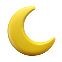 captivating organic Clean lines crescent moon icon, flat yellow color, minimal design with Scalable Design. artisan png