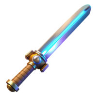 serene intense tropical Laser sword with glowing blade and ornate hilt with Transparent Background studio quality png
