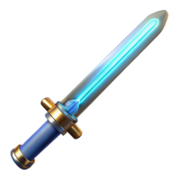 standout vintage Laser sword with glowing blade and ornate hilt with Transparent Background handcrafted png