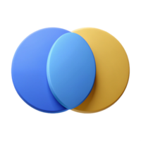 dazzling traditional Venn diagram with two overlapping circles. Crisp edges, scalable design, minimal with Scalable Design. fine detail png