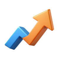 alluring sought-after Upward trending arrow composed of geometric shapes. Minimal, crisp edges with Scalable Design. png
