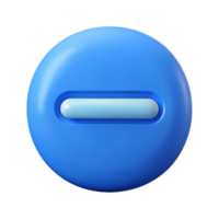 vibrant renaissance Minus sign character with a horizontal line. Minimal, flat blue color with Scalable Design. ultra HD png