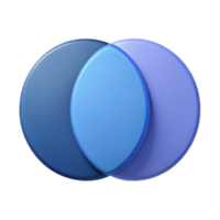 majestic rustic Venn diagram with two overlapping circles. Crisp edges, scalable design, minimal with Scalable Design. genuine png