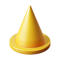 breathtaking inspired Isometric cone with clean lines and a yellow surface with Scalable Design. png