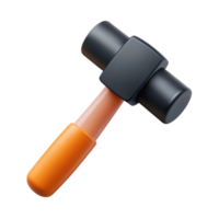 glorious distinguished Minimal isometric hammer with crisp edges and a black handle with Scalable Design. png