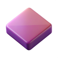 alluring reflective artistic Geometric square character with rounded corners and a single, central eye. Flat color, crisp edges with Scalable Design. perfect clarity png
