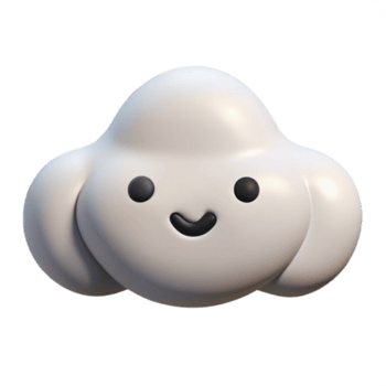 pacífico tirar o fôlego nuvem personagem com uma simples sorridente face. plano branco cor, fresco arestas com escalável Projeto. afiado png