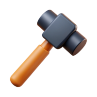magnificent inspired Minimal isometric hammer with crisp edges and a black handle with Scalable Design. png