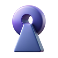 dreamy stunning Abstract keyhole shape with clean lines and flat color. with Scalable Design. refined png