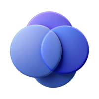 fascinating mid-century Group of three circles, varying sizes, overlapping. Flat color, crisp edges with Scalable Design. fine detail png