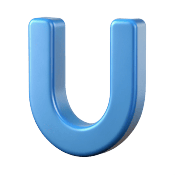 hipnotizante clássico em forma de u personagem com uma solteiro, vertical linha. fresco arestas, limpar \ limpo linhas, plano cor com escalável Projeto. Alto resolução png