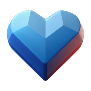 lindo barroco geométrico coração ícone. fresco arestas, mínimo projeto, plano cor com escalável Projeto. 8k png