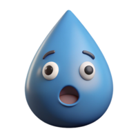 iconic contemporary Teardrop-shaped character with a surprised expression. Flat color, single-weight stroke, minimal design with Scalable Design. ultra HD png