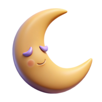 dramatic artistic Crescent moon character with a sleeping face. Clean lines, single-weight stroke with Scalable Design. premium png