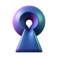 glorious exceptional Keyhole shape with a gradient of circles inside. Geometric, with Scalable Design. png