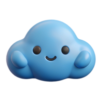 majestic mysterious abstract Cloud character with rounded edges and a smiling face. Clean lines, flat color, with Scalable Design. flawless png