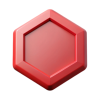 sought-after futuristic Octagon character with eight equal sides. Flat red color, single-weight stroke with Scalable Design. 8K png