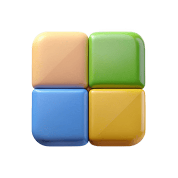 impressive sought-after Square divided into four equal quadrants, different colors. Flat color, symmetrical with Scalable Design. png