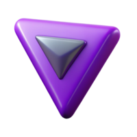 whimsical dramatic Triangle pointing down, single-weight stroke, purple. Geometric, with Scalable Design. original png
